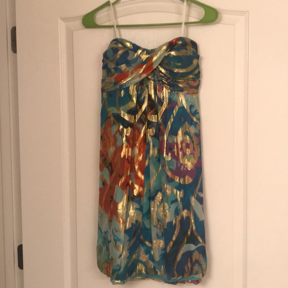 Strapless mini dress
